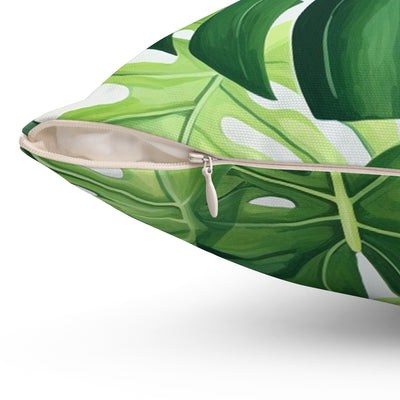 Tropical leaf #3 throw pillow