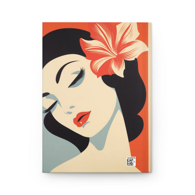 Beautiful Girl Vintage Graphic Lined Notebook