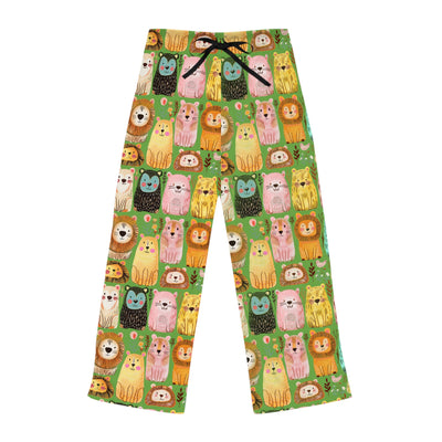 Super cute bear print pastel colors on light green