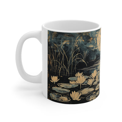 11oz cool Lily Pad and Moon Mug