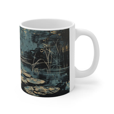 11oz cool Lily Pad and Moon Mug