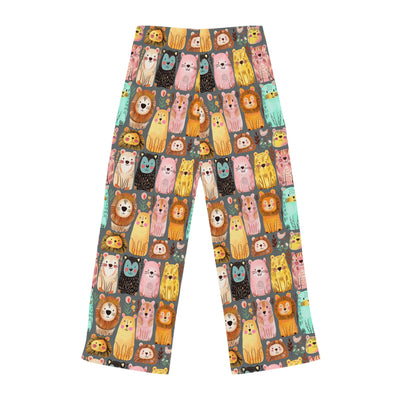 Super cute bear print pastel colors on gray