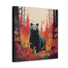 Lake Tahoe Bear in Fall print on canvas