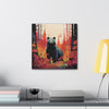 Lake Tahoe Bear in Fall print on canvas