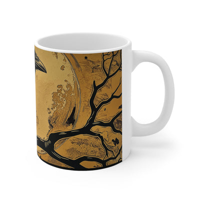 11oz  warm moon crow mug