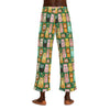 Lions and tigers and bears on mens pajama pants in dark green