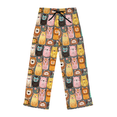 Super cute bear print pastel colors on gray