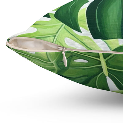 Tropical leaf #3 throw pillow