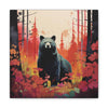 Lake Tahoe Bear in Fall print on canvas