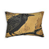 Warm Crow, Spun Polyester Lumbar Pillow