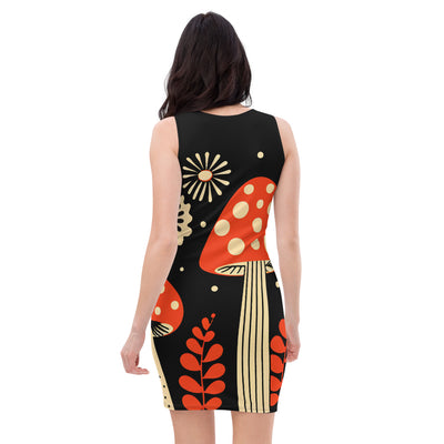 Mushroom Fitted Dress