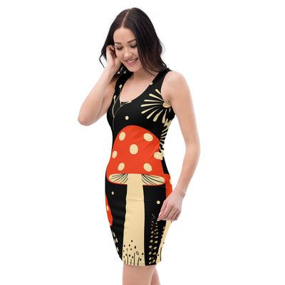 Mushroom Fitted Dress