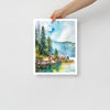 Lake Tahoe Watercolor Print Poster