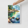 Lake Tahoe Watercolor Print Poster