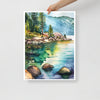 Lake Tahoe Watercolor Print Poster