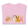 Super cute rabbits in a row Unisex t-shirt