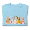 Super cute rabbits in a row Unisex t-shirt